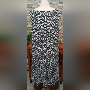 Wisp‎ Women's Stitch Fix Printed Jersey Dress Geo Multicolor Black Blue Size 24W